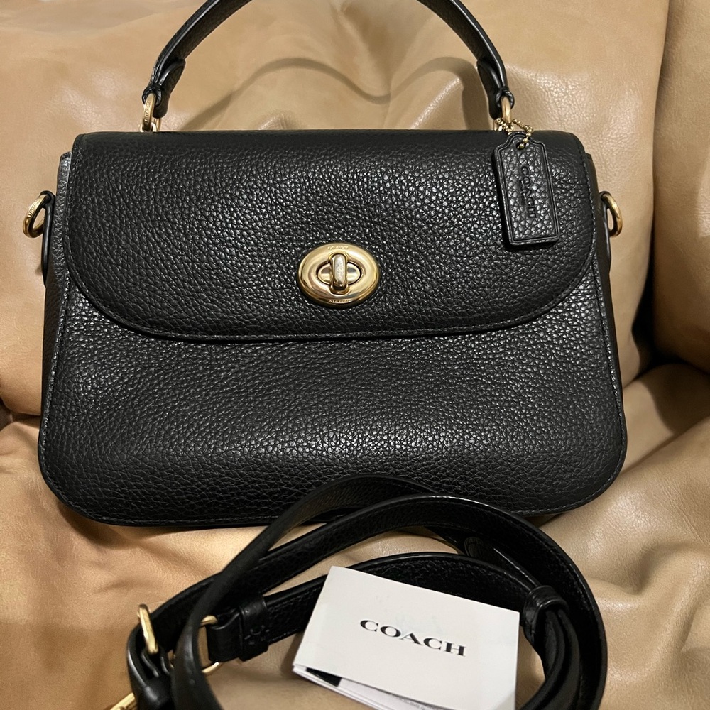 Coach Marlie Top Handle Satchel in Black